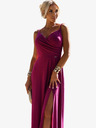 numoco Elegantes langes Maxikleid mit Trägern - fuchsia mit Glitzer Numoco CHIARA