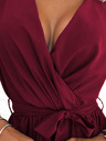 numoco Damen Kleid mit Ausschnitt - burgunderrot Numoco BINDY