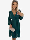 numoco Chiffon-Midikleid mit langen Ärmeln und Ausschnitt - grün Numoco MILA