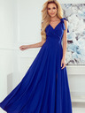 numoco Langes Kleid mit Dekolleté und Schulterbändern - blau Numoco ELENA