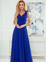 numoco Langes Kleid mit Dekolleté und Schulterbändern - blau Numoco ELENA