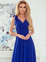numoco Langes Kleid mit Dekolleté und Schulterbändern - blau Numoco ELENA