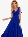 numoco Langes Kleid mit Dekolleté und Schulterbändern - blau Numoco ELENA