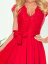 numoco Kleid mit Dekolleté und Spitze - rot Numoco ANNA