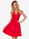 numoco Kleid mit Dekolleté und Spitze - rot Numoco ANNA