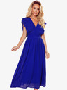 numoco Midikleid mit Rüschen und Ausschnitt - blau Numoco YANA