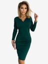 numoco Klassisches Kleid mit langen Ärmeln - grün Numoco ANGELA