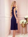 numoco Plissee-Kleid mit kurzen Ärmeln - dunkelblau Numoco LILA