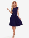 numoco Plissee-Kleid mit kurzen Ärmeln - dunkelblau Numoco LILA