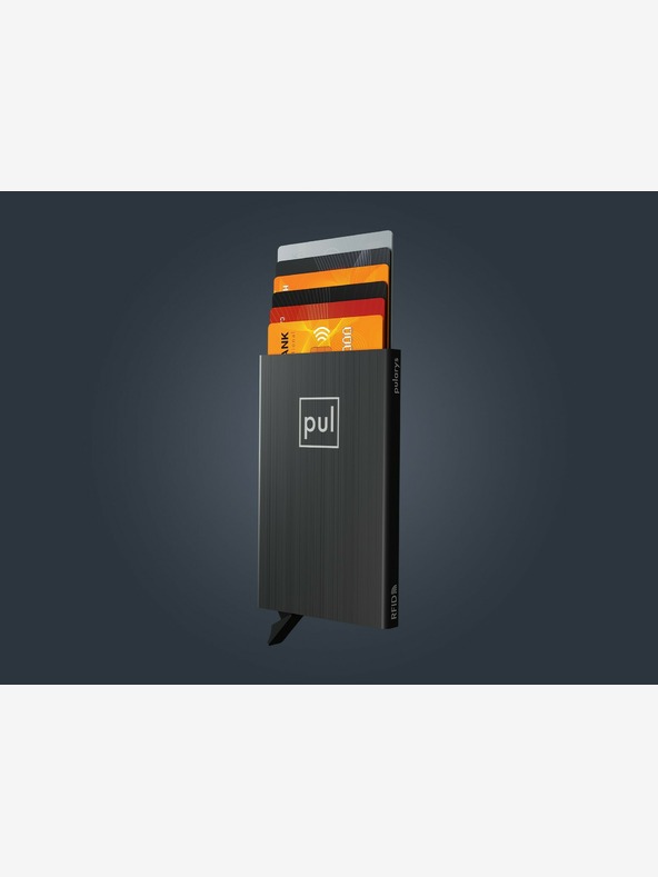 Pularys Pularys Dokumententasche schwarz, gebürstetes Aluminium