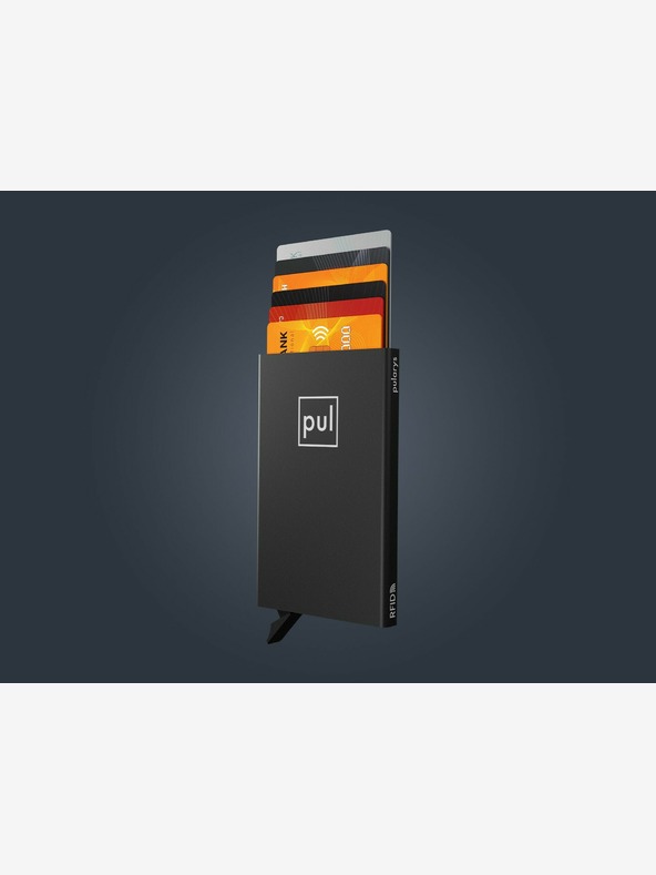 Pularys Pularys Dokumententasche schwarz, gebürstetes Aluminium