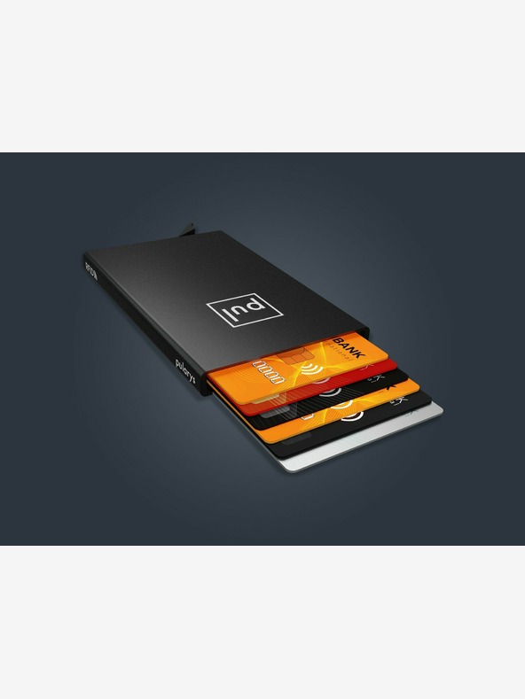 Pularys Pularys Dokumententasche schwarz, gebürstetes Aluminium