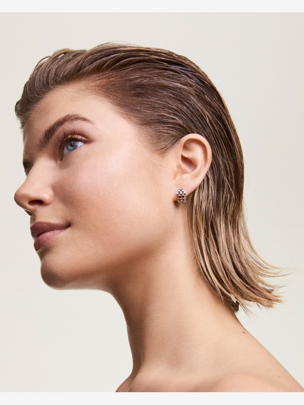 Daniel Wellington Silberne Stahlohrringe für Damen Daniel Wellington 5-Link