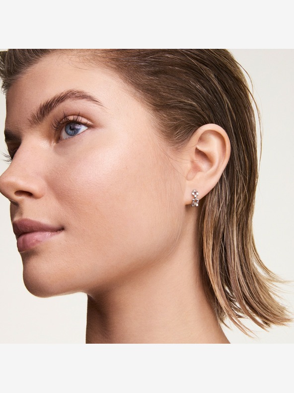 Daniel Wellington Damen Silber Stahl Ohrringe Daniel Wellington 3-Link