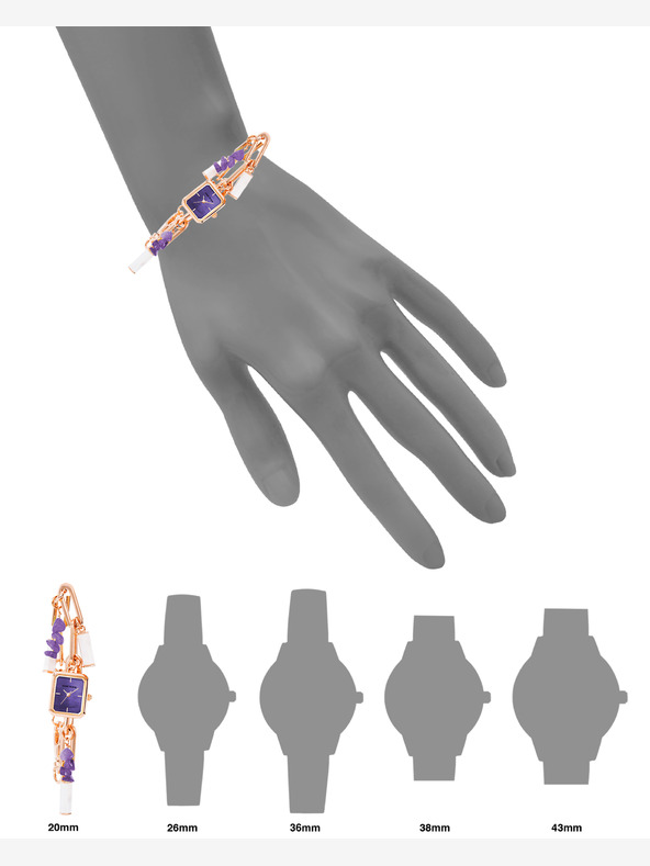 Anne Klein Anne Klein AK/ 4108AMCH Damenuhr quadratisch