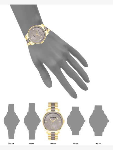 Anne Klein Anne Klein AK/ 4120TPGB runde Damenuhr