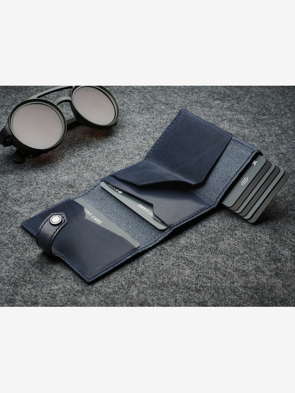 Pularys Pularys Herren Portemonnaie aus Leder Hiker Blau 211114104