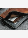 Pularys Pularys Herren Portemonnaie aus Leder Oldtimer Slim Braun
