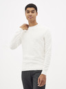 Celio Weißer Basic-Pullover Celio Nepic