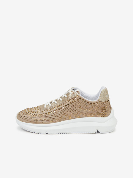 Guess Goldfarbene Guess Deglitz Damen-Turnschuhe