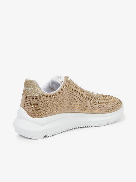 Guess Goldfarbene Guess Deglitz Damen-Turnschuhe