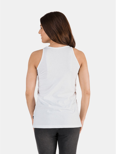 Sam 73 Weißes gemustertes Damen-Tank-Top SAM 73