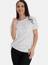 Sam 73 Weißes gemustertes lockeres T-Shirt für Frauen SAM 73