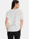 Sam 73 Weißes gemustertes lockeres T-Shirt für Frauen SAM 73