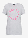 Sam 73 Hellgraues T-Shirt mit Aufdruck für Frauen SAM 73 Arias