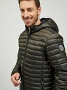 Sam 73 Khakifarbene Herren-Steppjacke mit Kapuze SAM 73 Edmund