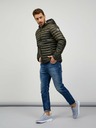 Sam 73 Khakifarbene Herren-Steppjacke mit Kapuze SAM 73 Edmund