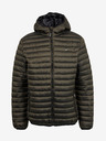 Sam 73 Khakifarbene Herren-Steppjacke mit Kapuze SAM 73 Edmund