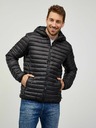 Sam 73 Schwarze Herren-Steppjacke mit Kapuze SAM 73 Edmund