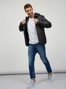 Sam 73 Schwarze Herren-Steppjacke mit Kapuze SAM 73 Edmund