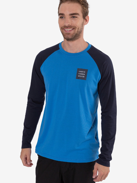 Sam 73 Schwarz-blaues Herren-T-Shirt SAM 73