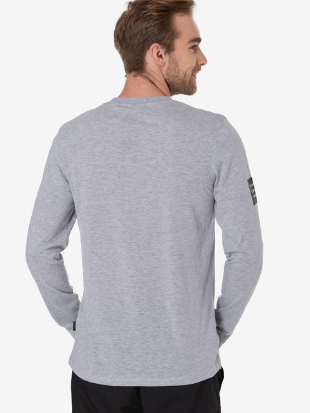 Sam 73 Hellgraues gestreiftes Herren-T-Shirt Sam 73