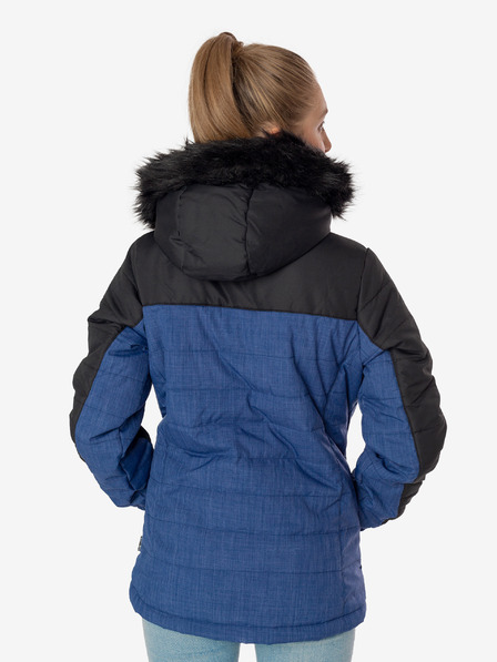 Sam 73 Schwarz-blaue Damen-Winterkapuzenjacke SAM 73