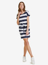 Sam 73 Weiß-blau gestreiftes kurzes Damenkleid SAM 73 Matilda