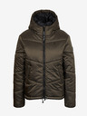 Sam 73 Dunkelgrüne Damen-Steppwinterjacke mit Kapuze SAM 73 Gede