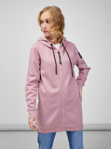 Sam 73 Altrosa Damen-Kapuzenpullover mit Reißverschluss SAM 73 Drusilia