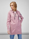 Sam 73 Altrosa Damen-Kapuzenpullover mit Reißverschluss SAM 73 Drusilia