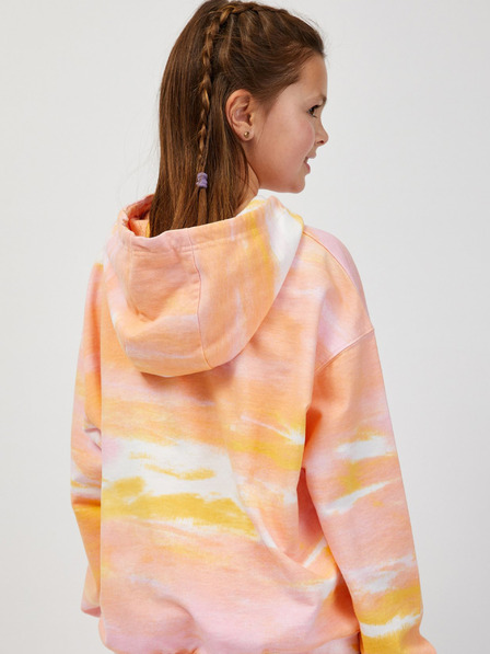 Sam 73 Rosa und orangefarbener übergroßer Kapuzenpullover für Mädchen SAM73 Jade