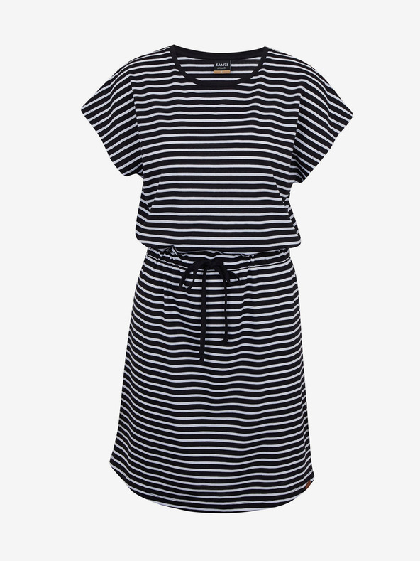 Sam 73 Weiß-schwarz gestreiftes Damenkleid SAM73 Sagitta