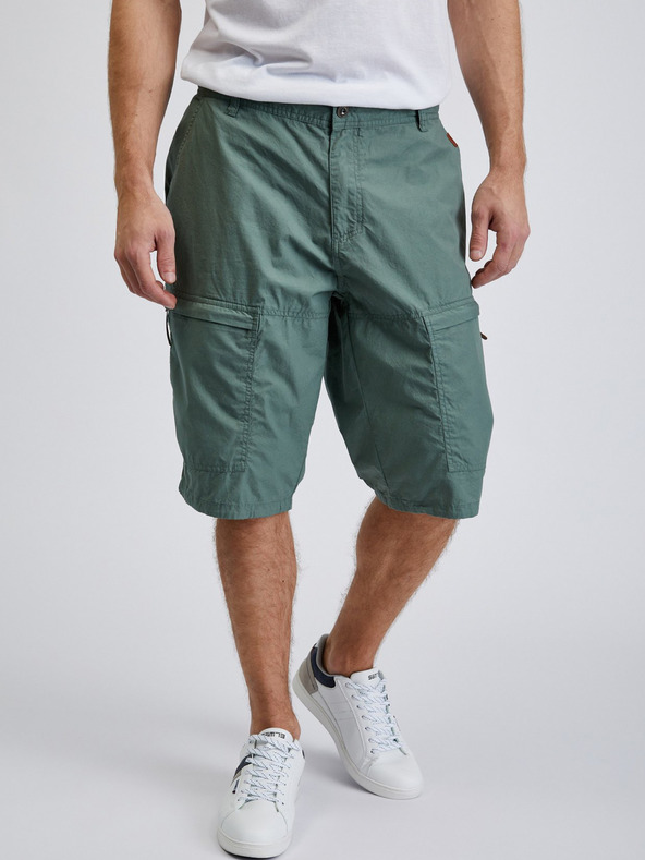 Sam 73 Grüne Herren-Baumwollshorts SAM73 Cygnus