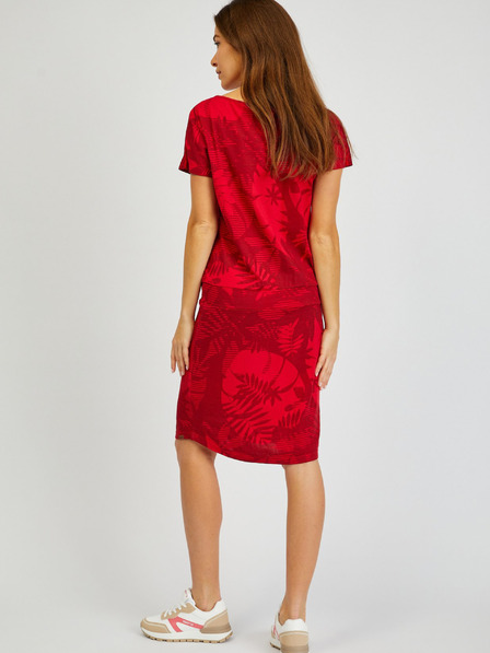 Sam 73 Rotes gemustertes Damenkleid SAM73 Corvus