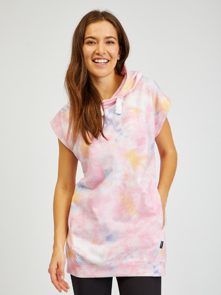 Sam 73 Rosa gemustertes ärmelloses Sweatshirt für Damen SAM73 Carina