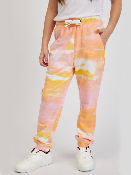 Sam 73 Rosa und orange gemusterte Mädchen-Sweatpants SAM73 Jargon