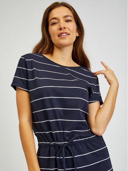 Sam 73 Dunkelblau gestreiftes Damenkleid SAM73 Columba