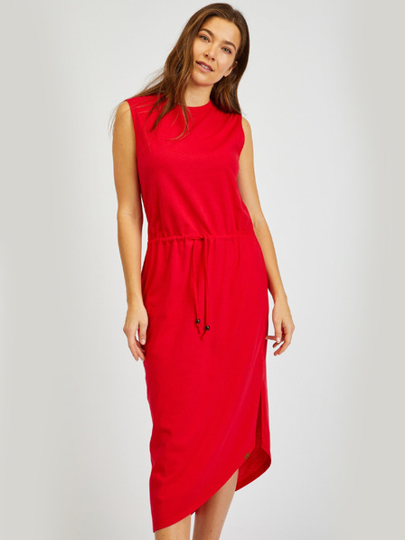 Sam 73 Rotes asymmetrisches Basic-Kleid für Damen SAM73 Antlia