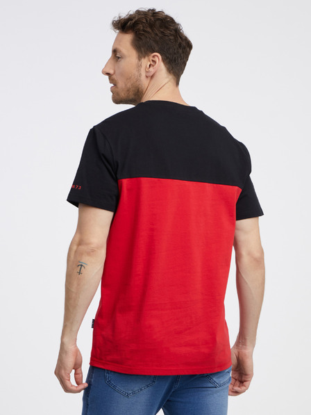 Sam 73 Schwarz-rotes Herren-T-Shirt SAM 73 Sirius